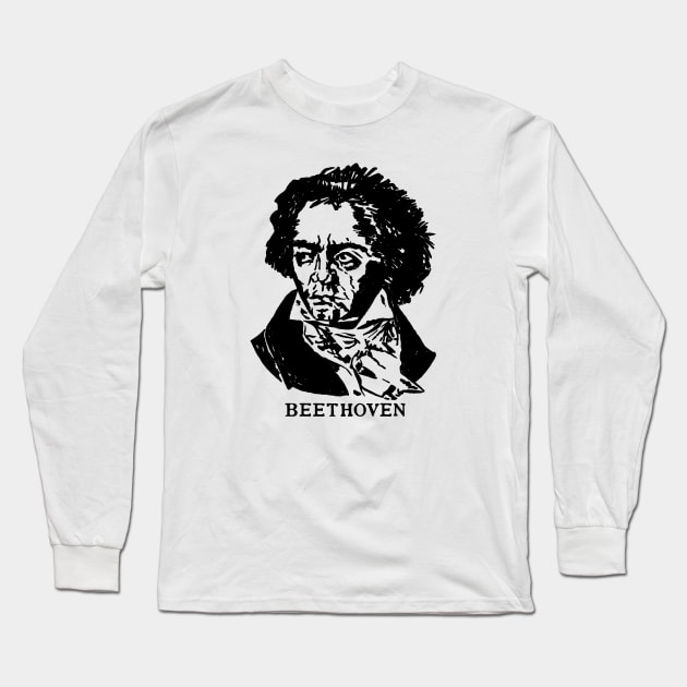 Beethoven Long Sleeve T-Shirt by kategabrielle